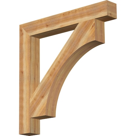 Ekena Millwork Westlake Block Rough Sawn Bracket, Western Red Cedar, 6"W x 46"D x 46"H BKT06X46X46WTL05RWR